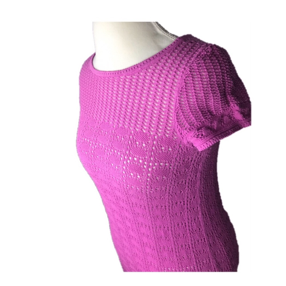 Lily Pulitzer Pink Crochet Dress w/ Keyhole Back. - Picture 3 of 8